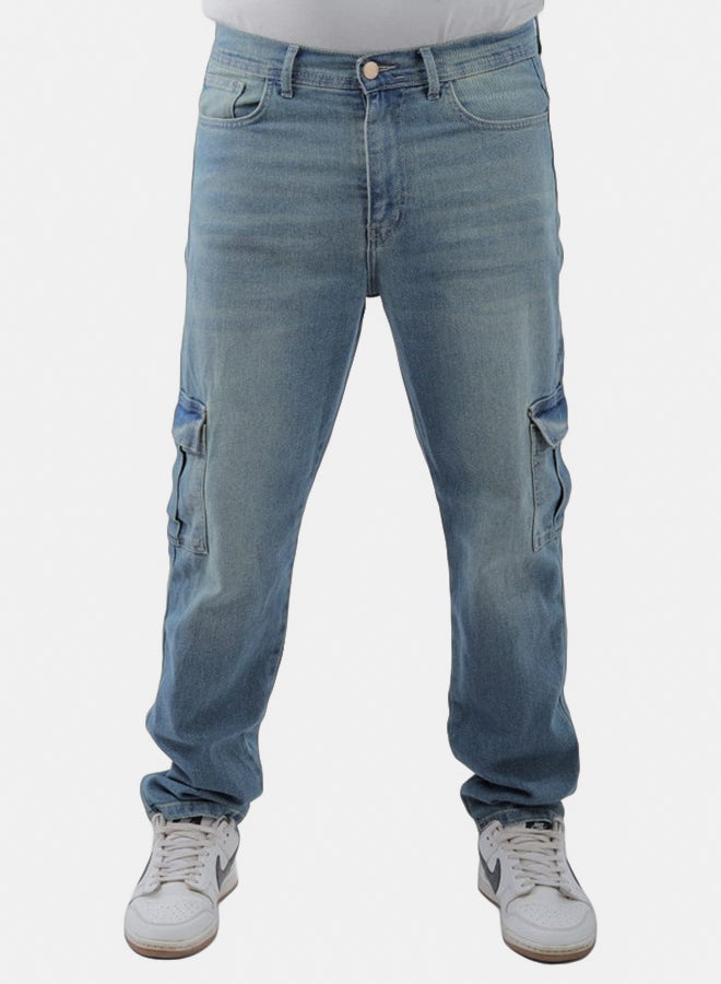 EGY WEAR Men'S Olive Blue Slim Fit Jeans - Image 1